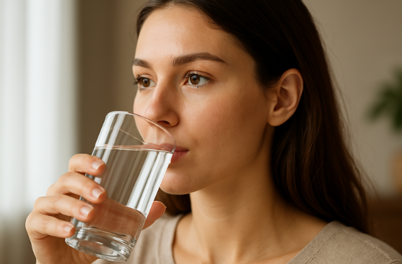 피부 건강과 직결되는 수분 섭취 관련 사진
