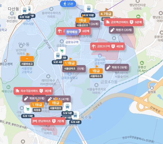 금호역 라비체 인근 학군