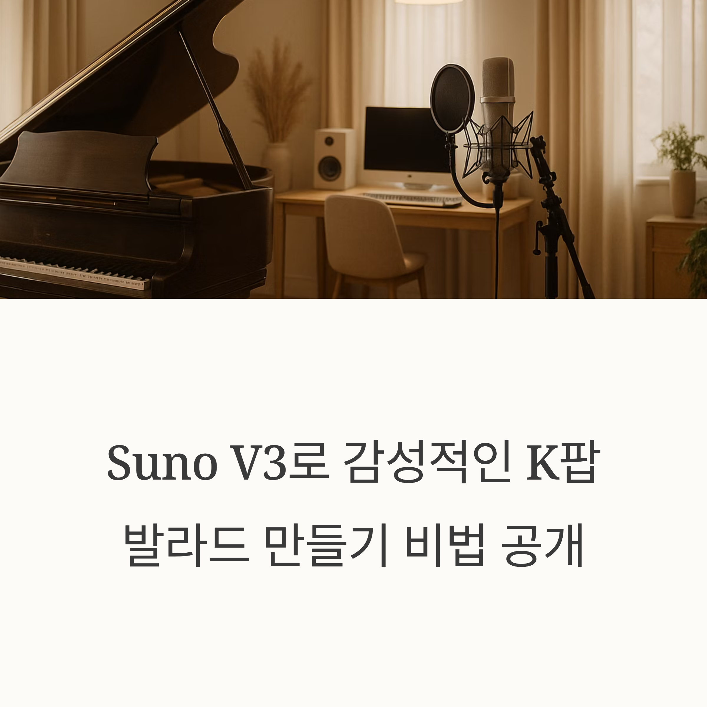 K드라마 같은 감성 발라드를 AI로 만들 수 있다면? Suno V3로 완성하는 K팝 스타일 발라드 제작 꿀팁 공개! 감정 표현과 프롬프트 예시까지 총정리!
