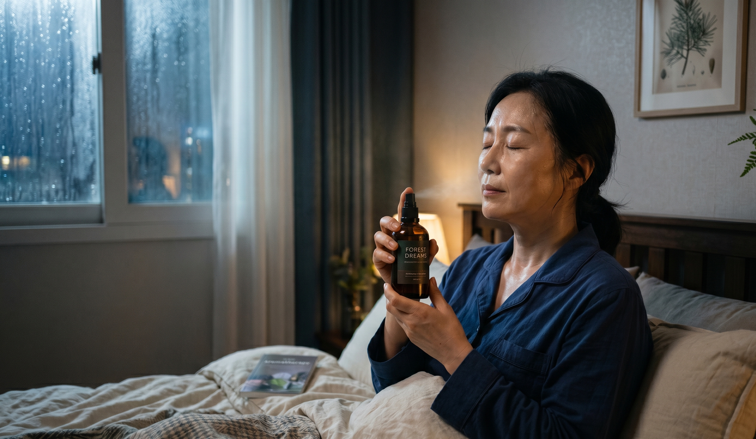 실내 온도 대신 뇌가 느끼는 '체감 온도'를 낮추는 천연 우디 향기 요법과 프리미엄 수면 미스트 활용법