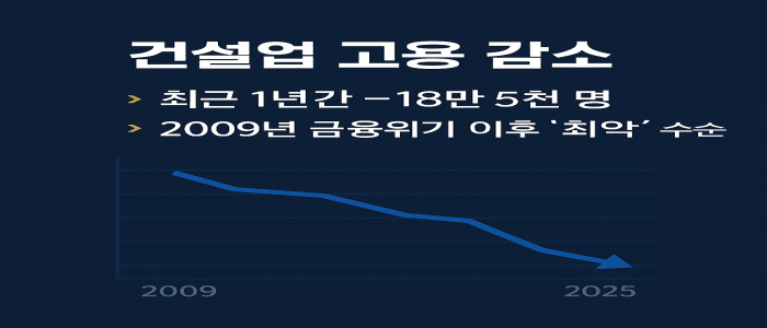 2025년 건설업 고용감소 추세