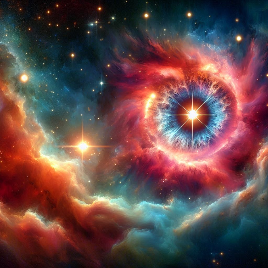 고양이 눈 성운 우주의 신비한 행성상 성운