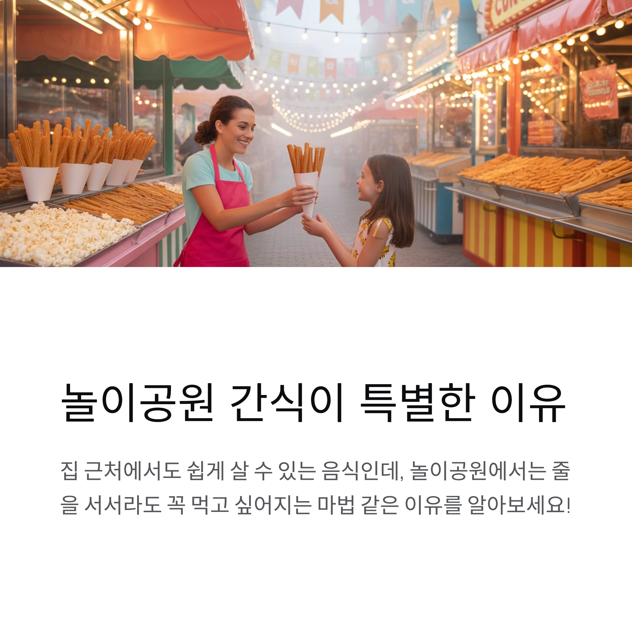 놀이공원 인기 간식 먹방, 현장에서 먹으면 왜 더 맛있을까