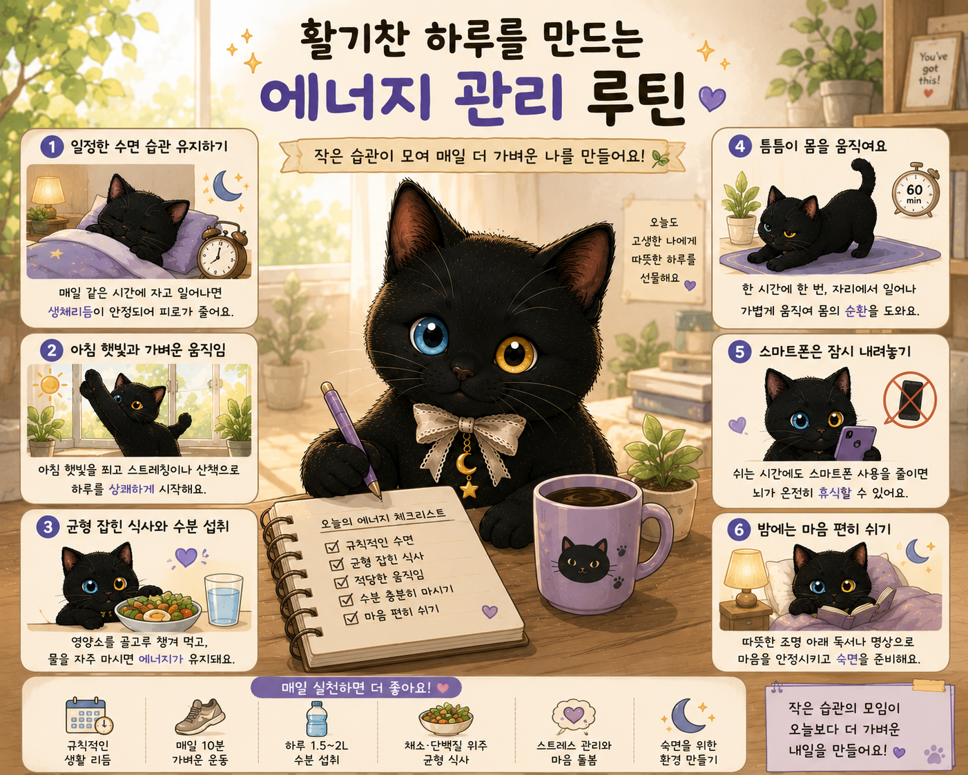 활기찬 하루를 만드는 에너지 관리 루틴