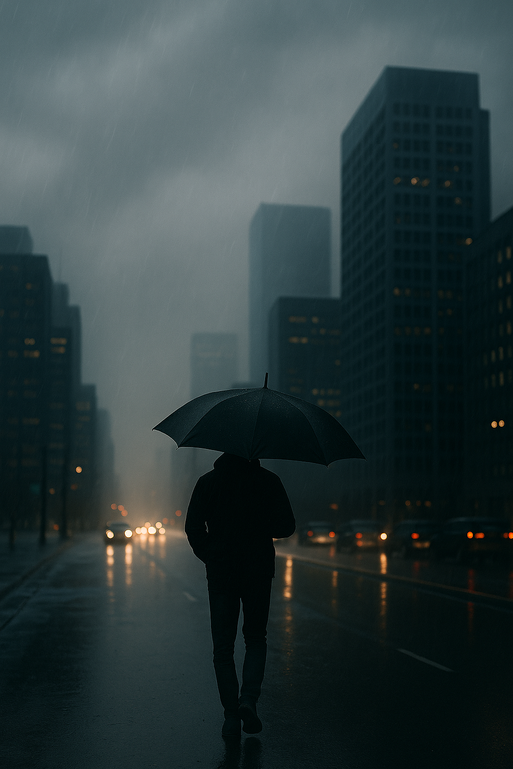 한반도 지도에 비 구름 아이콘