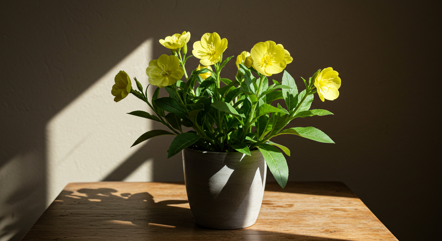 달맞이꽃이 담긴 화분