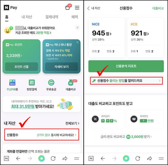 네이버패ㅔ이-신용점수-조회