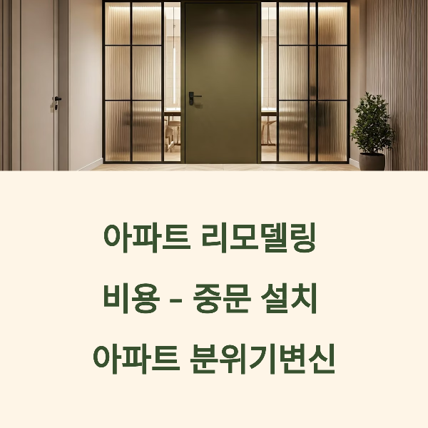 아파트 리모델링 비용