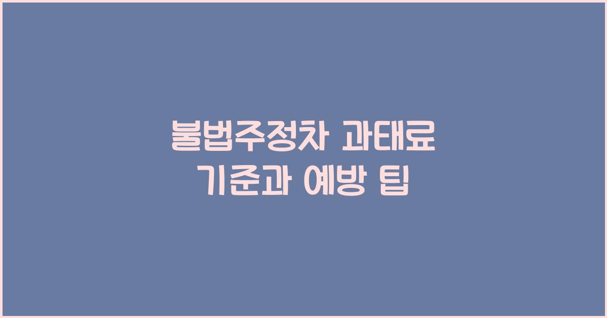 불법주정차