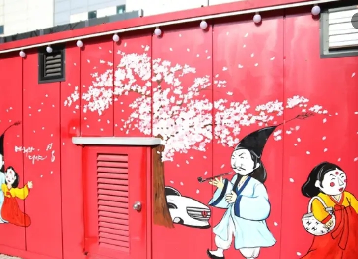 빨간 벽 위 무월량과 연화부인 삽화