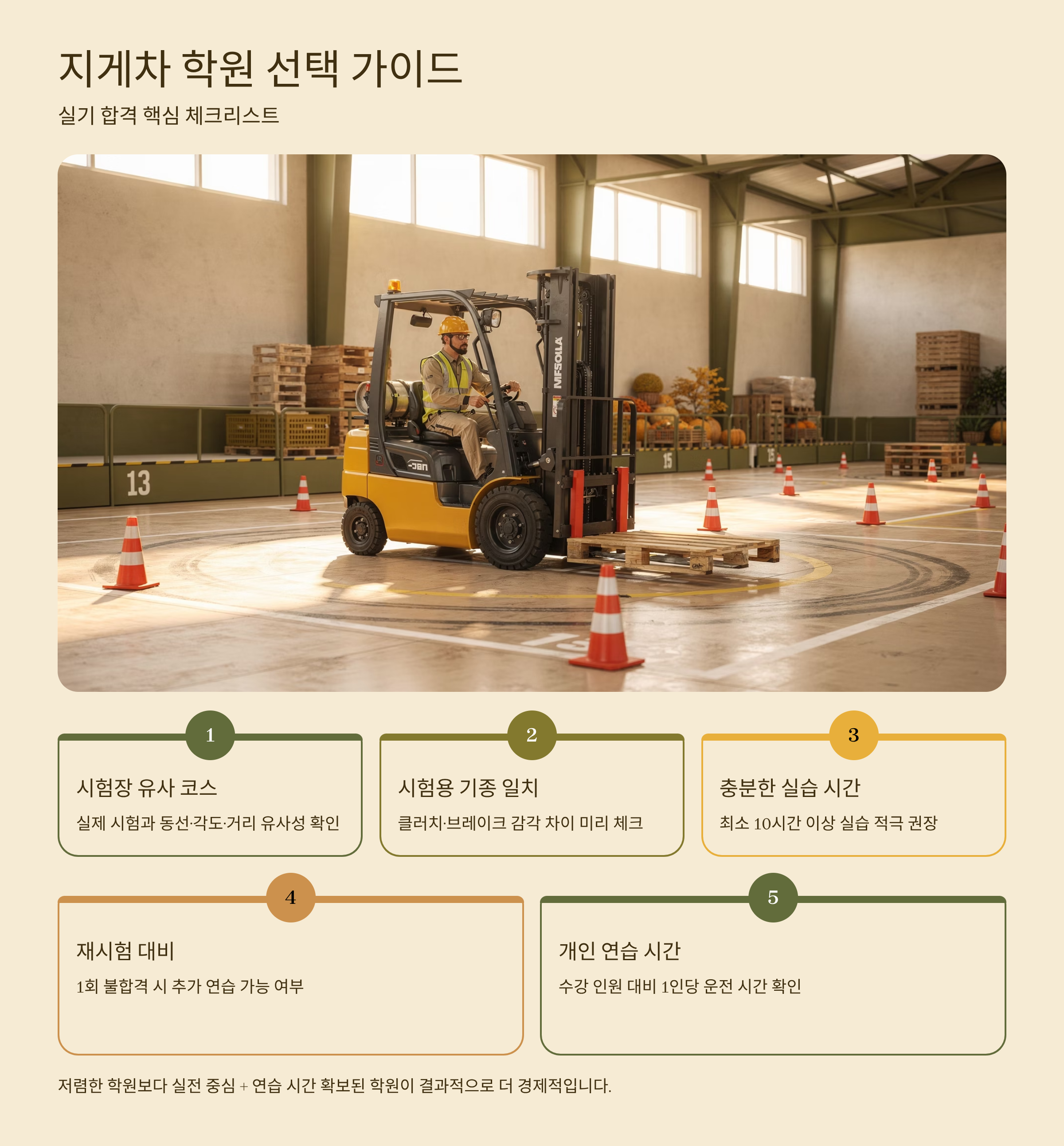 지게차 면허 따기 학원고르는법