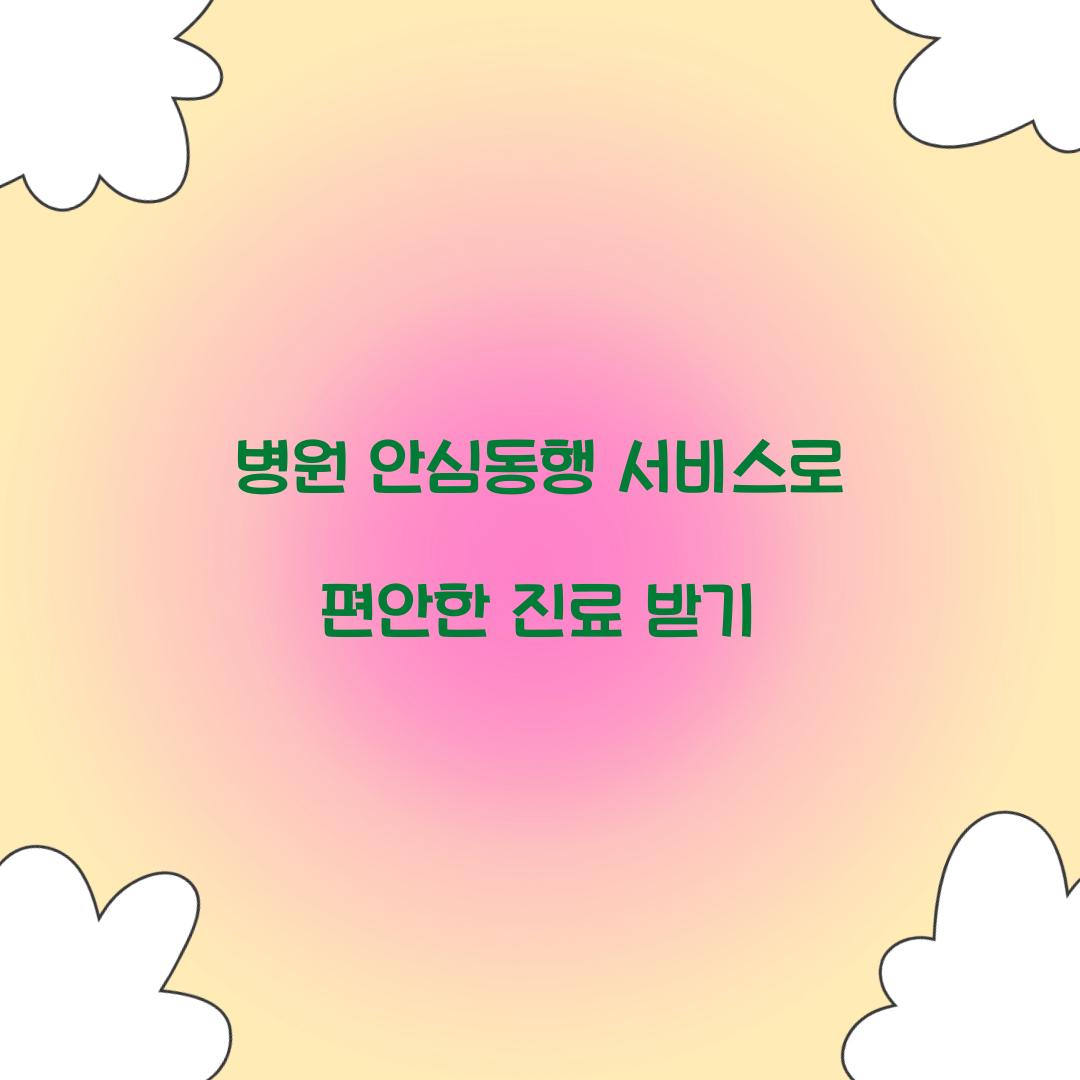 병원 안심동행 서비스