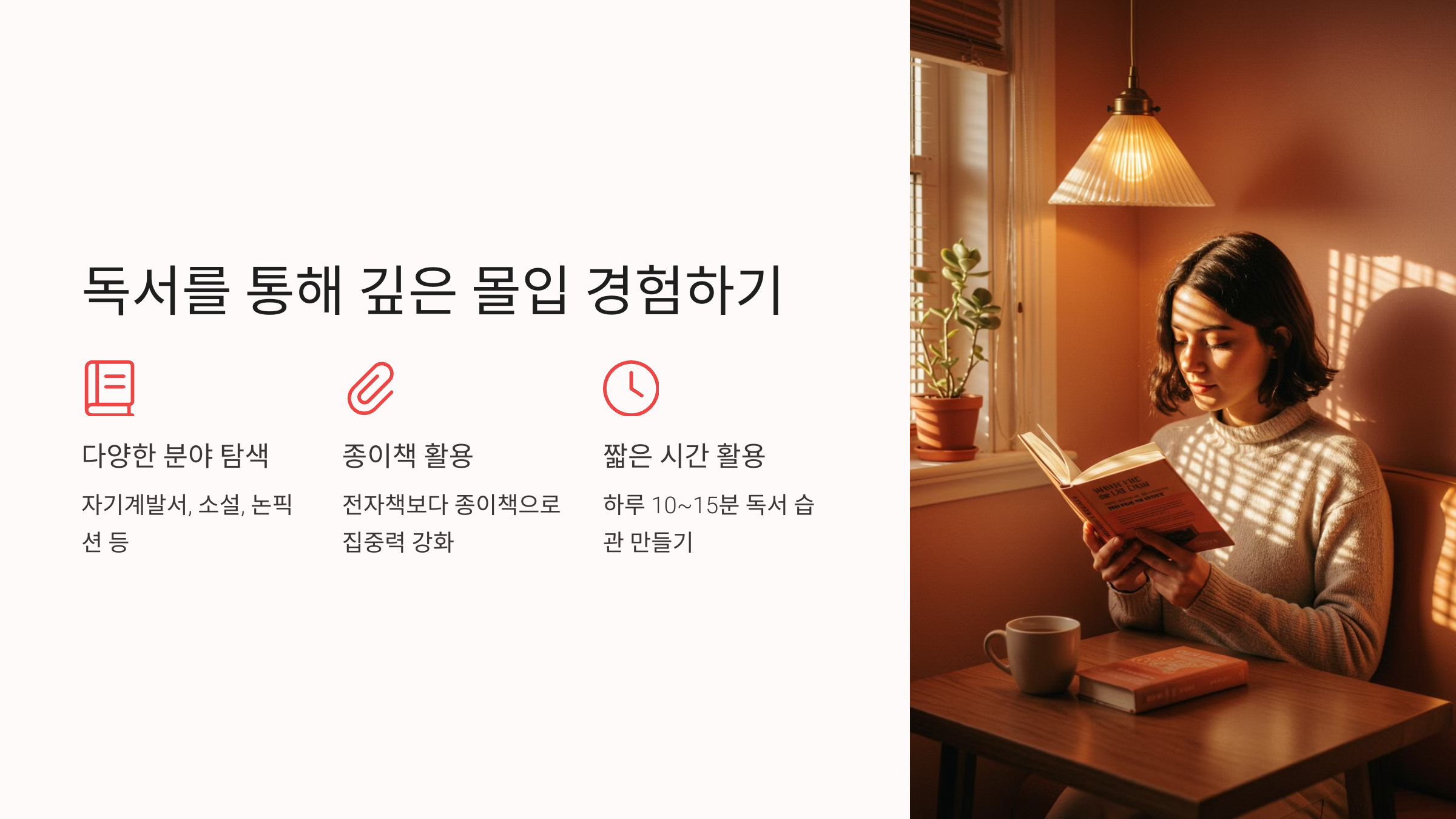 독서를 통해 깊은 몰입 경험하기