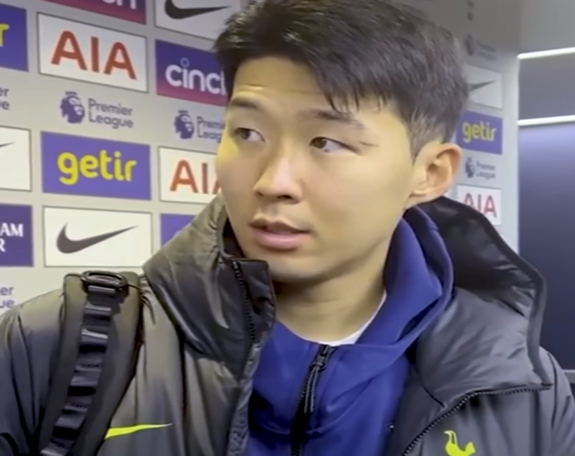 아스톤 빌라 전 직후 손흥민 선수의 얼굴