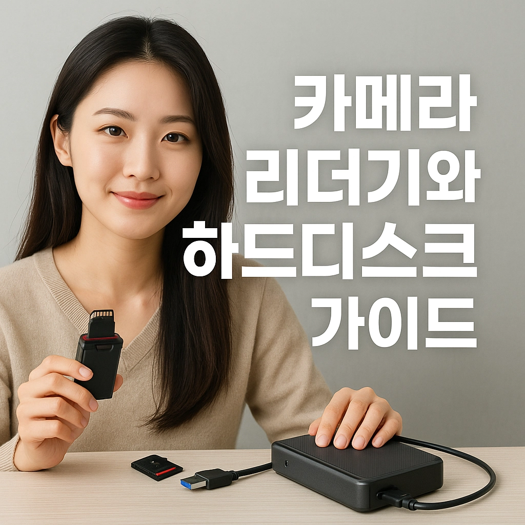 카메라 리더기와 하드디스크 가이드