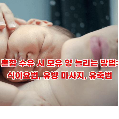 혼합 수유 시 모유 양 늘리는 방법: 식이요법&#44; 유방 마사지&#44; 유축법