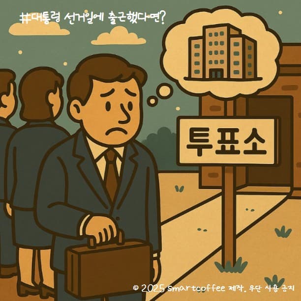 대통령 선거일에 출근하라니? 출근 했다면 대휴나 1.5배