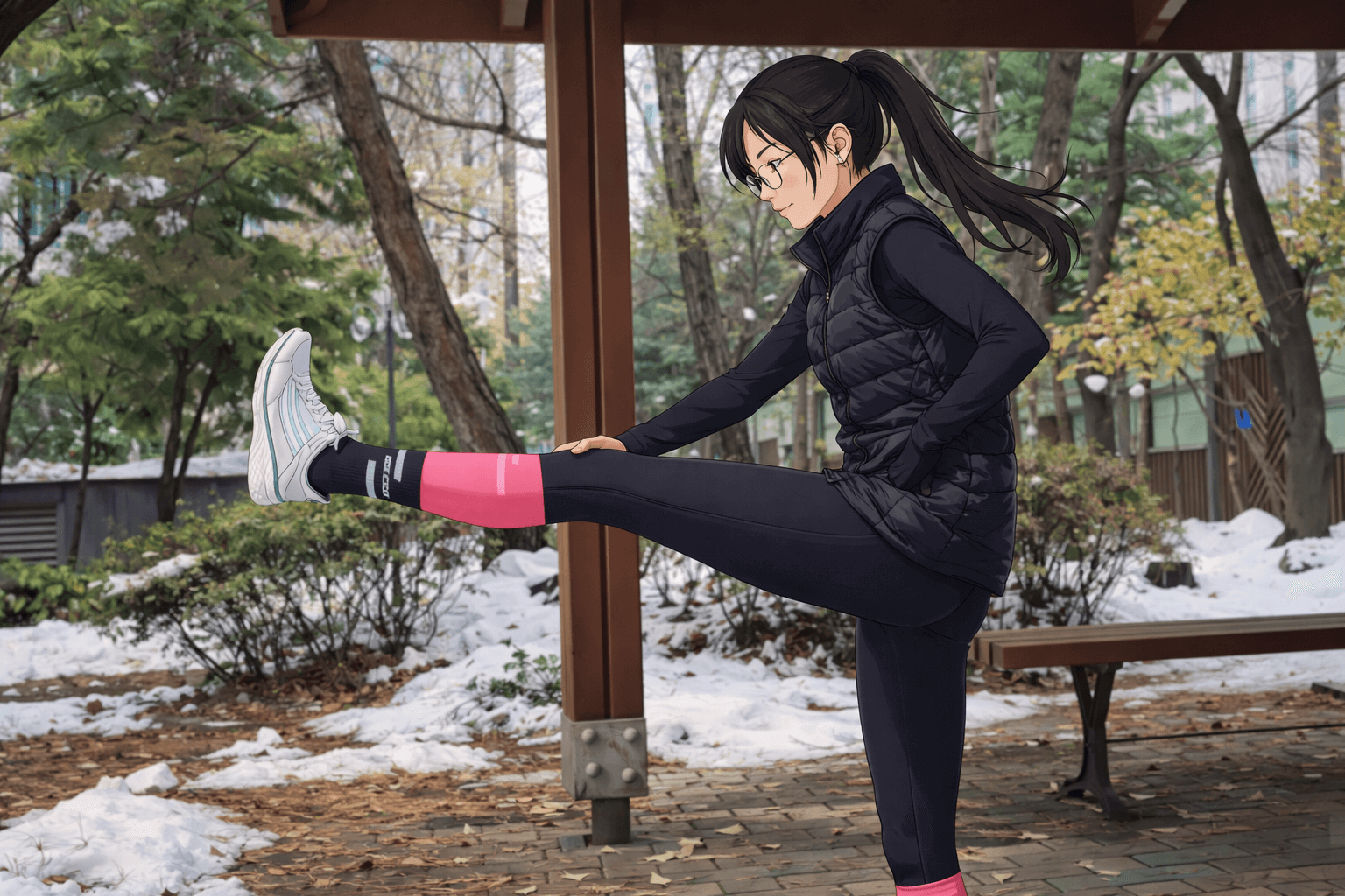 런닝 전후 스트레칭