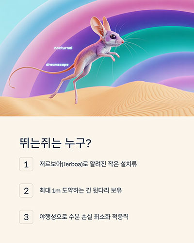 뛰는쥐란 어떤 동물일까?