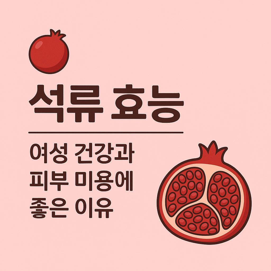 석류 효능 총정리 – 여성 건강과 피부 미용에 좋은 이유