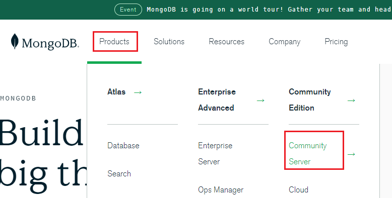 몽고db 다운로드