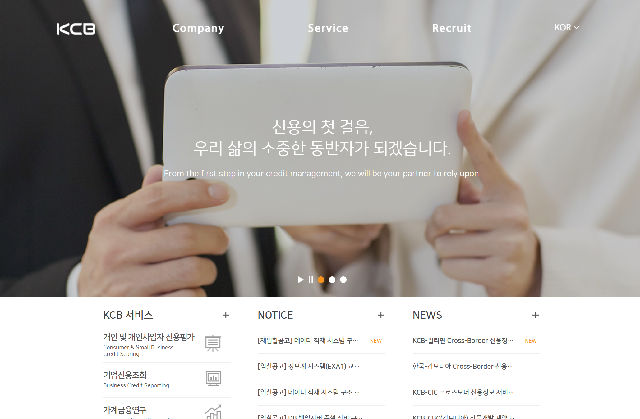신용점수별 등급표