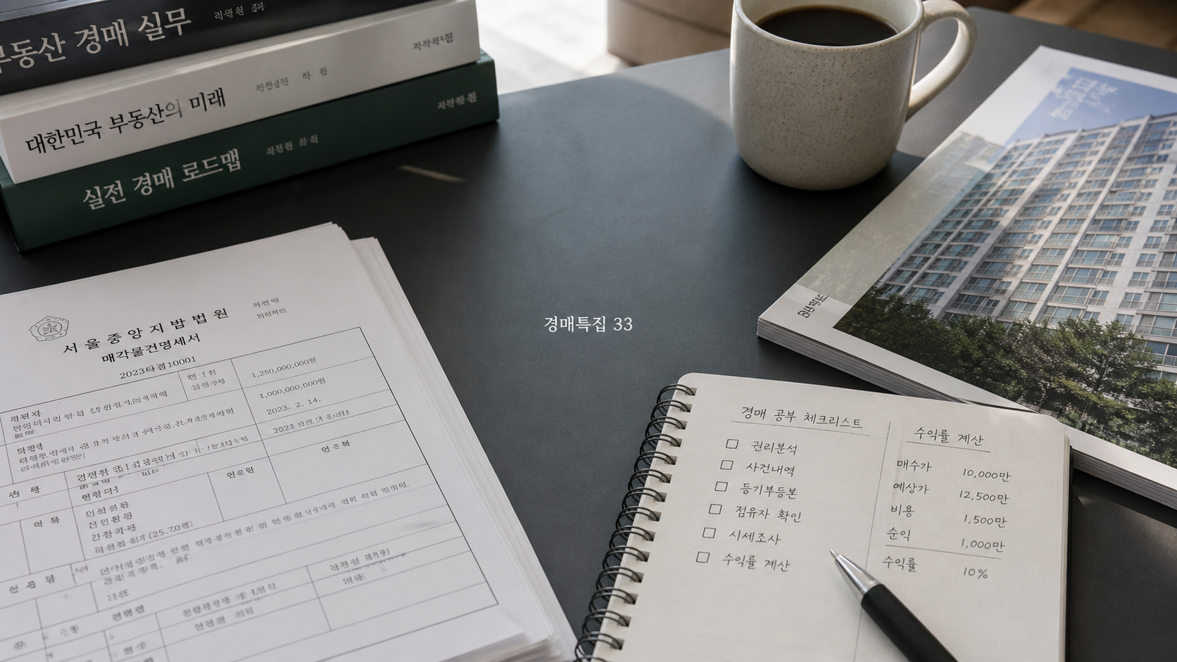 첫 입찰 전 30일 경매 공부 로드맵의 핵심 확인 항목을 정리한 부동산 경매 안내 표지