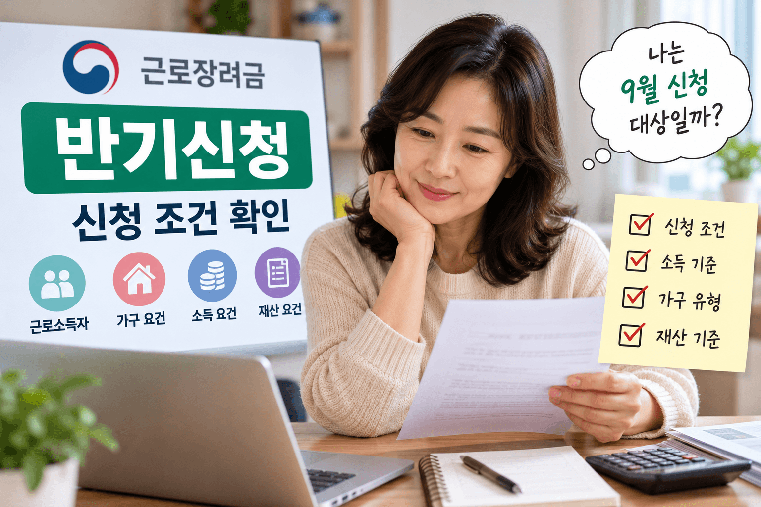 근로장려금 반기신청 조건 확인｜나는 9월 신청 대상일까?