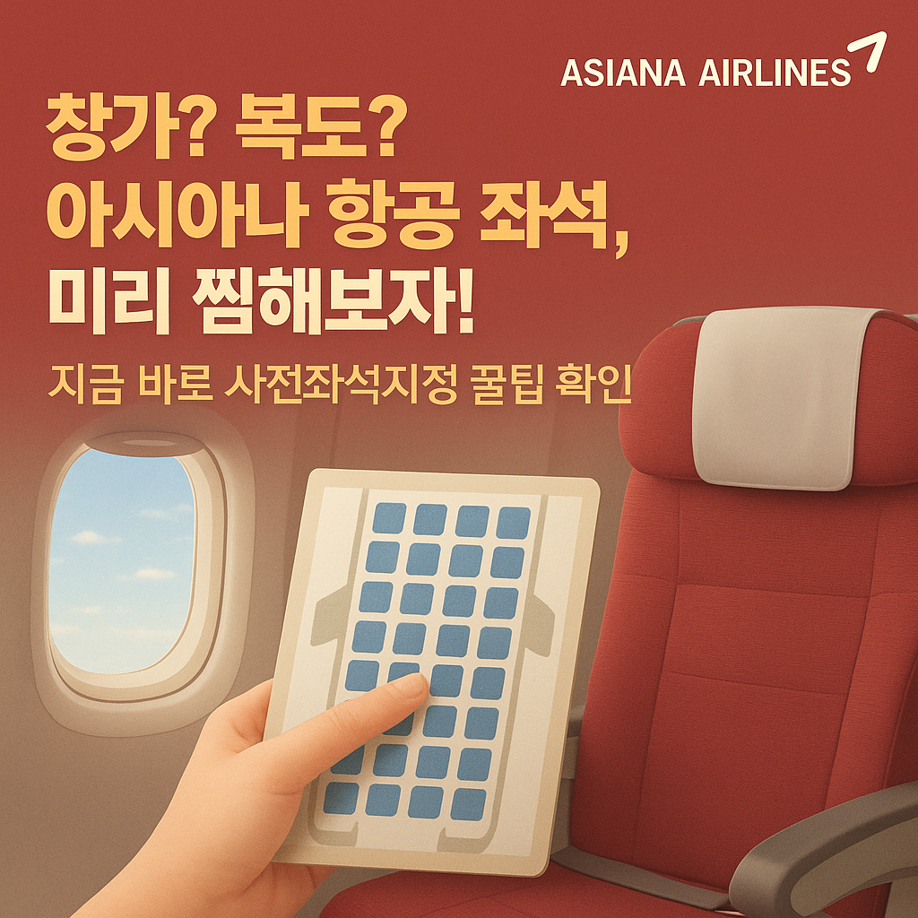 아시아나 항공 사전좌석지정 방법 완벽 가이드