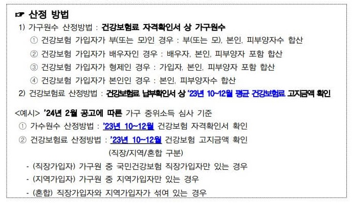 건강보험 산정방법