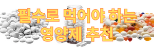 필수로 먹어야 하는 영양제 추천