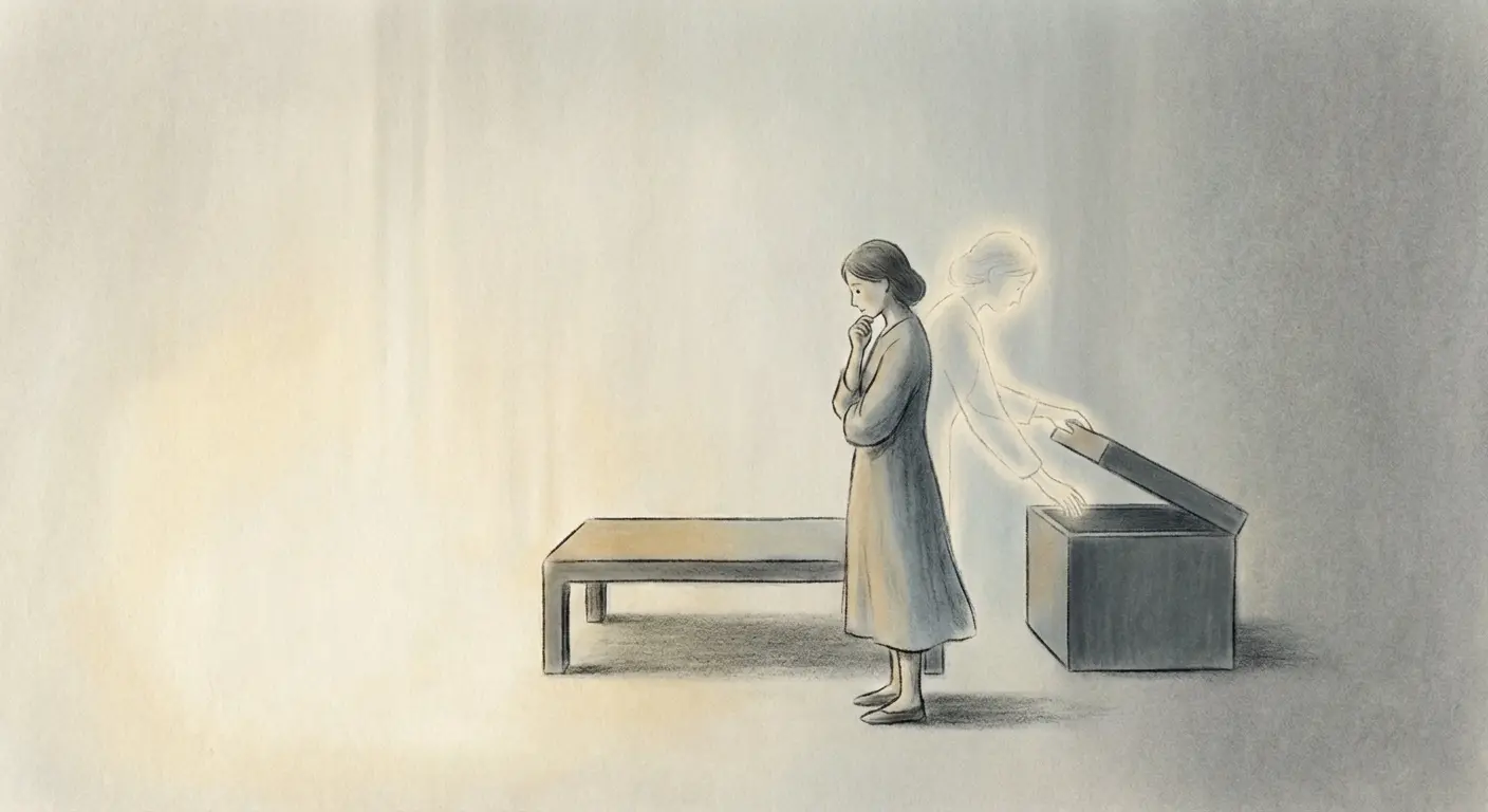 An illustration showing prediction influencing a person’s choice before action