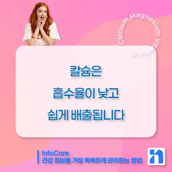 칼슘 마그네슘 비타민D 효능, 복용 시간