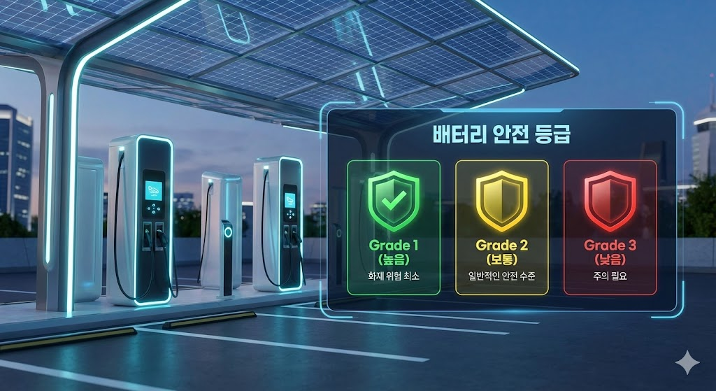 미래형 전기차 충전소와 배터리 안전 등급
