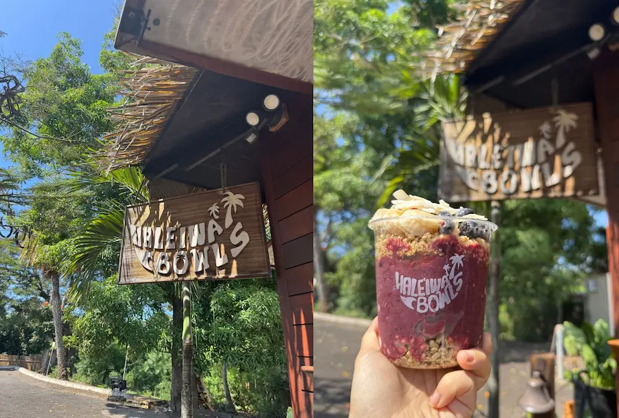 할레이와 보울 간판과 아사이볼