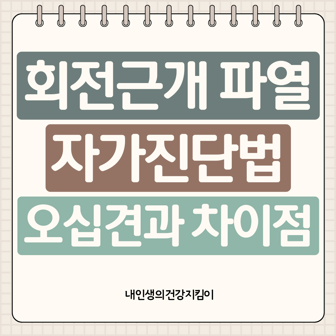 회전근개 파열 자가진단법 ❘ 오십견과 구별하는 3가지 핵심 신호