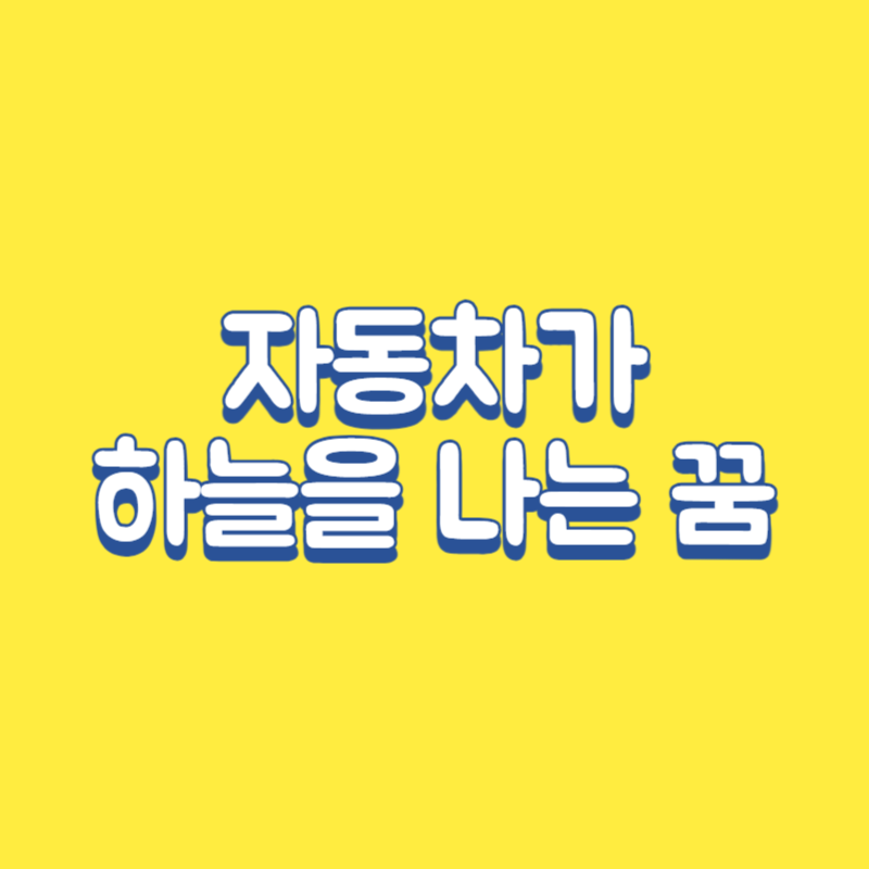 자동차가 하늘을 나는 꿈