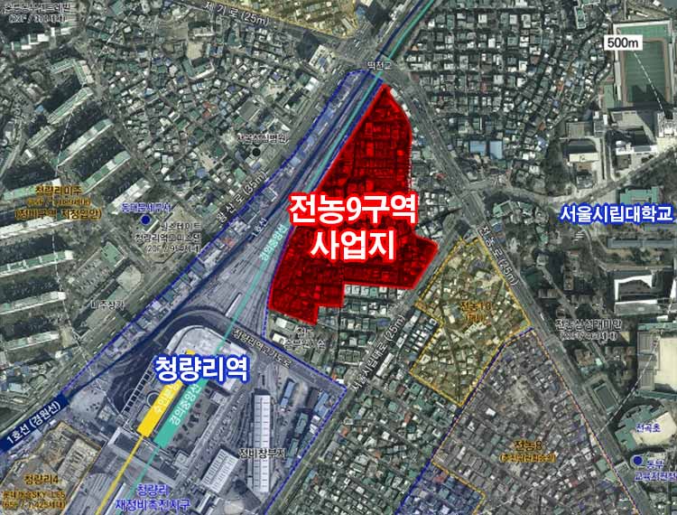 전농 9구역 사업지 위치