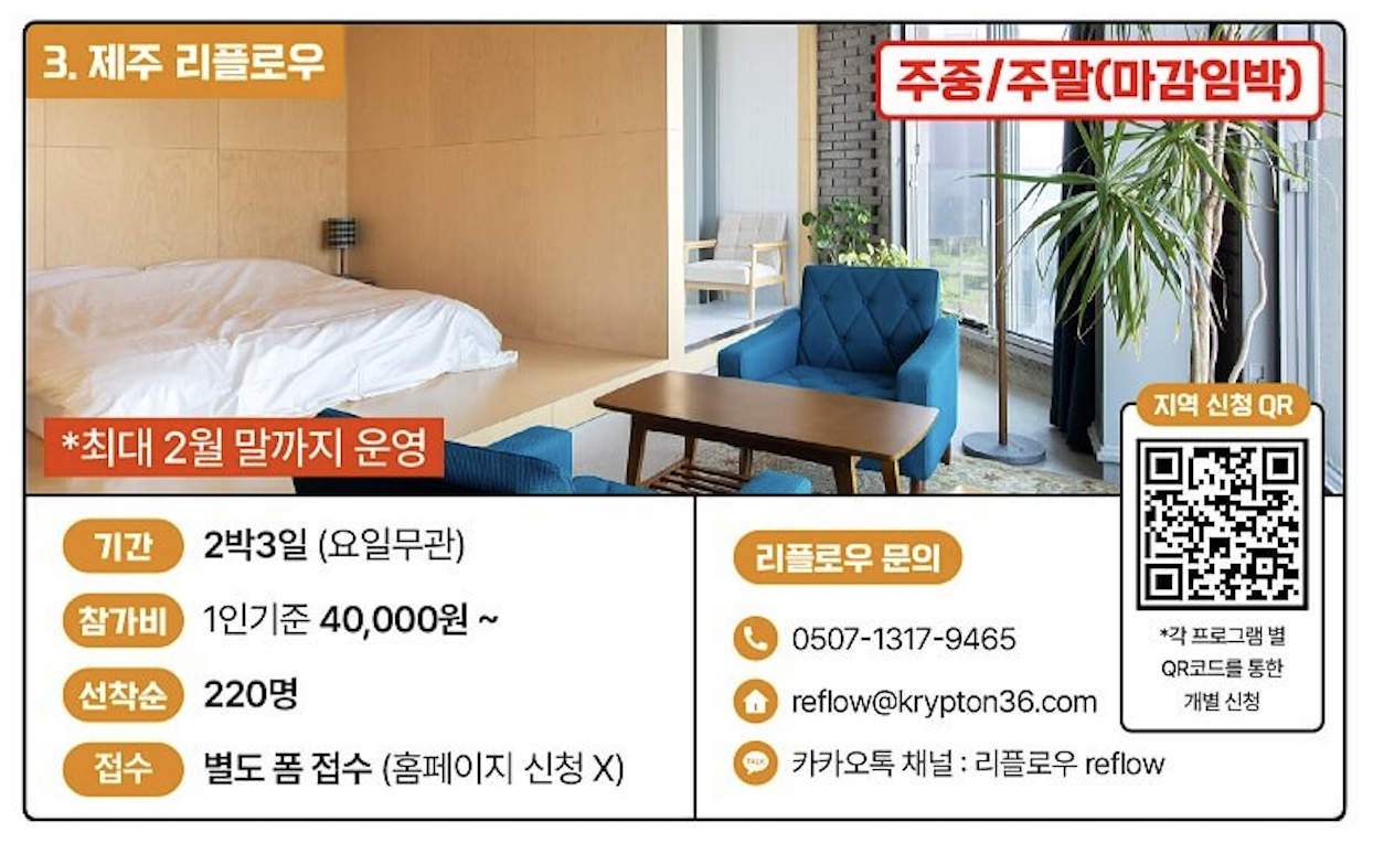 워케이션 지원사업 정부지원금 숙소신청 (2025)