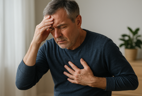 상태가 악화되는 남성