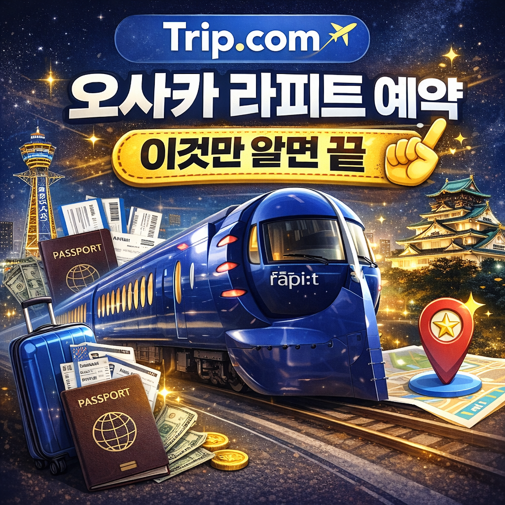트립닷컴 오사카 라피트 예약하러 가기