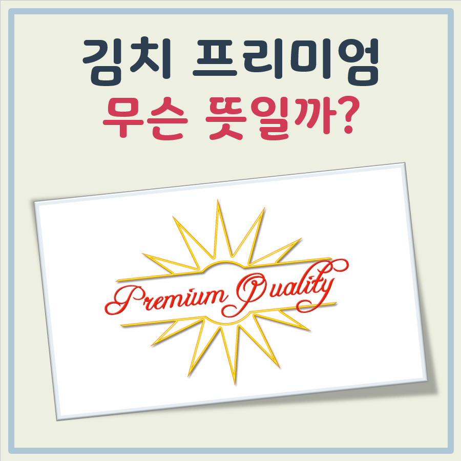 김치 프리미엄 뜻 대표 이미지