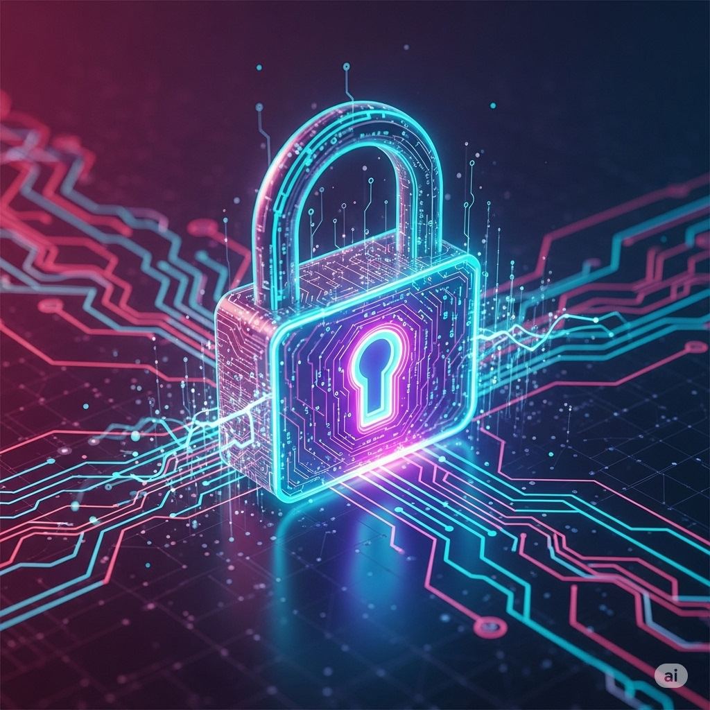 '사이버 보안'을 나타내는 보안 열쇠 이미지