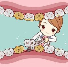 충치먹은-이빨을-치료하는-치과의사-일러스트