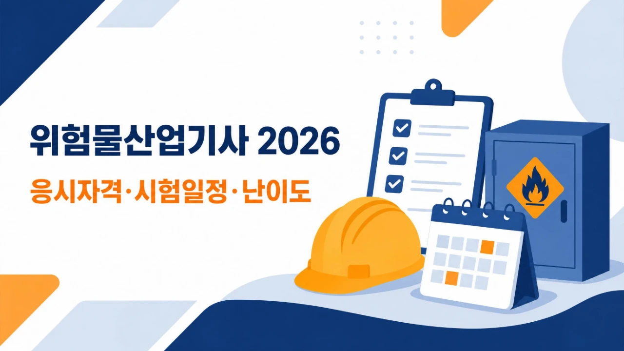 위험물산업기사 2026 응시자격과 시험일정 난이도를 정리한 안내 이미지