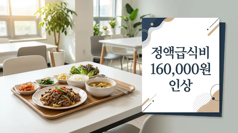 16만원으로 인상된 공무원 정액급식비를 상징하는 식단 이미지