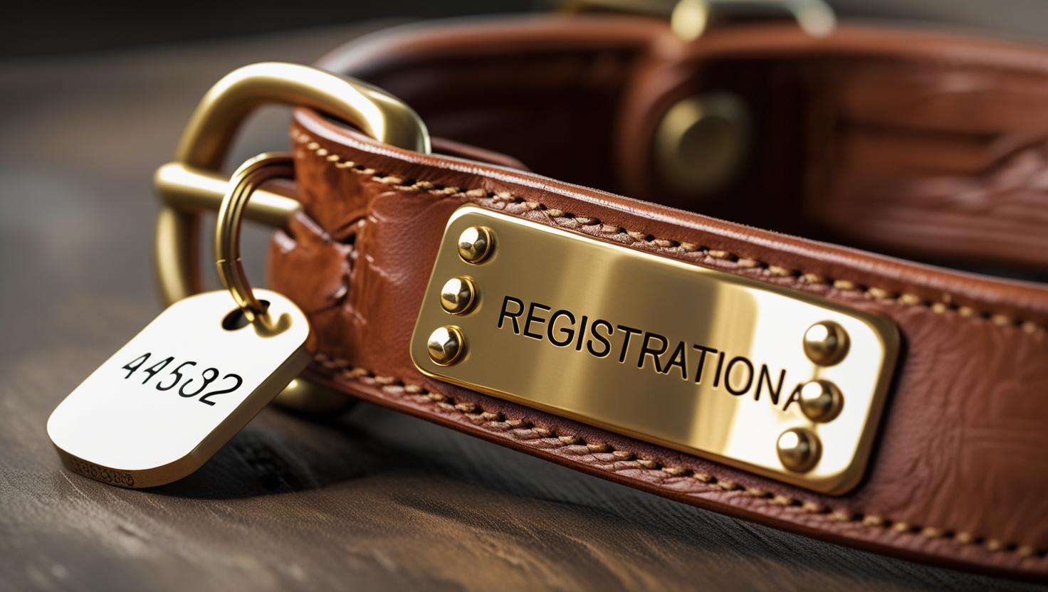 등록번호가 새겨진 강아지 인식표