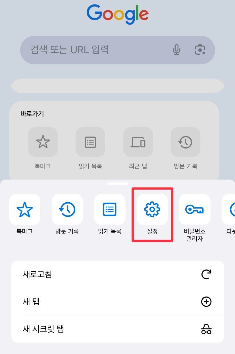 크롬 설정