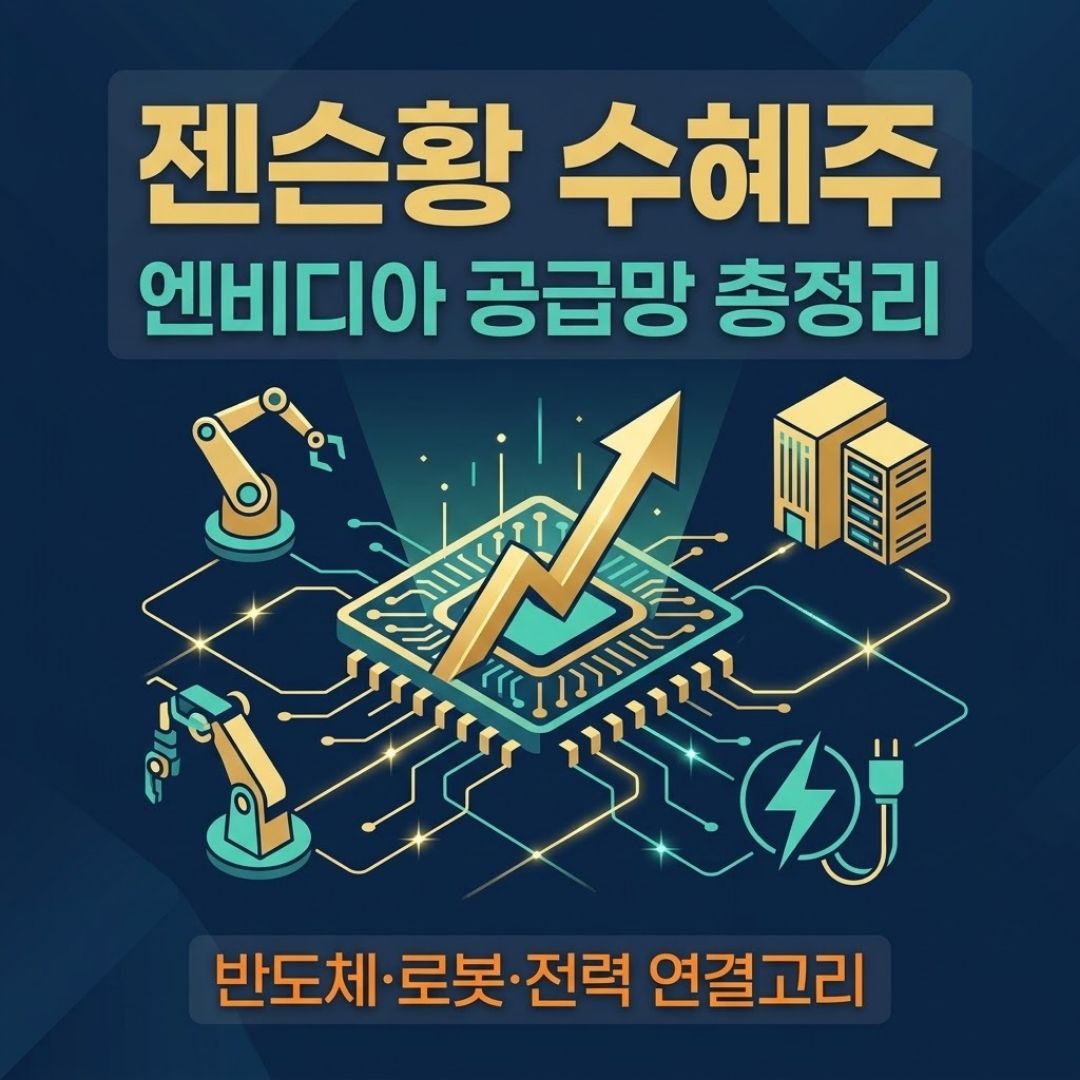 젠슨황 수혜주 엔비디아 공급망 반도체 로봇 전력 연결고리 정리 썸네일