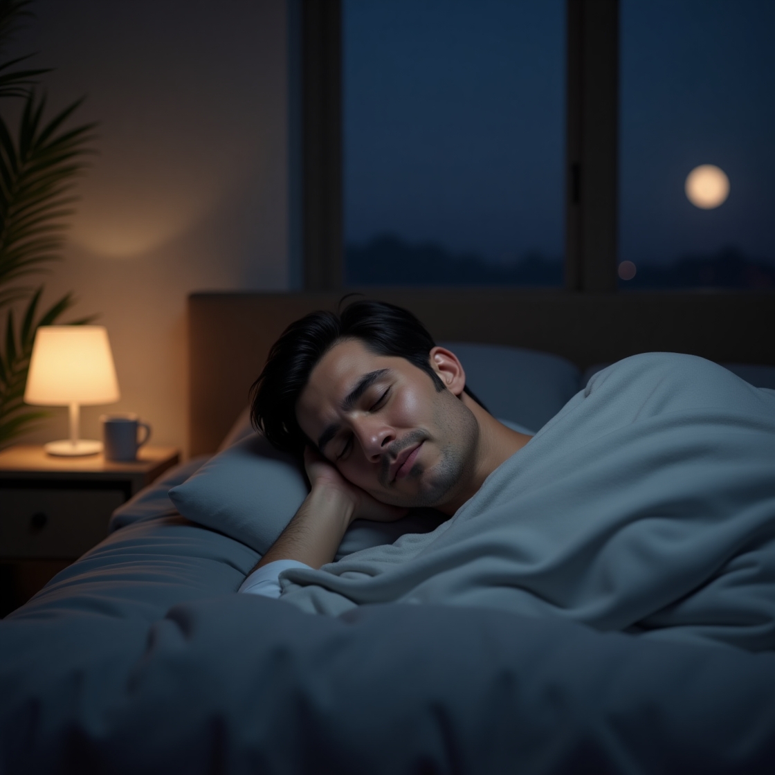 중년 남성의 편안한 숙면 모습